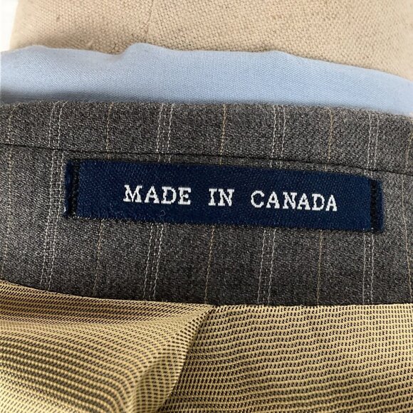 Ralph Lauren Blazer Men 46R Gray White Tan Pinstripe Cashmere Wool Jacket - Picture 9 of 16